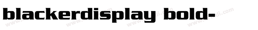 blackerdisplay bold字体转换